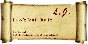 Lukácsi Judit névjegykártya